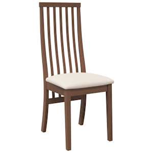 Jídelní židle s polštáři 2 ks Hnědá masivní dřevěná guma - obrázek 4