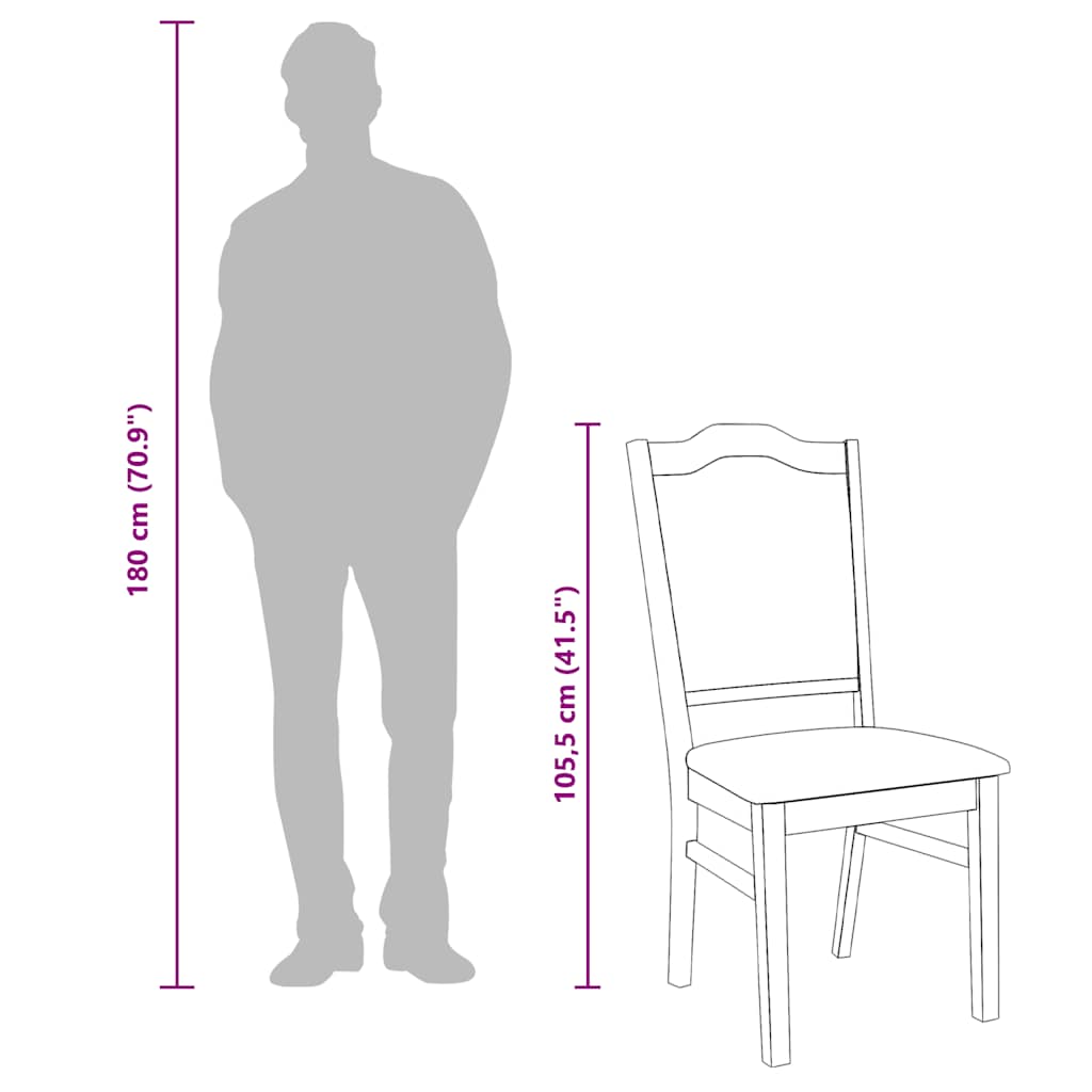 Eetkamerstoelen met kussens 2 stuks wit massief hout rubber image 12