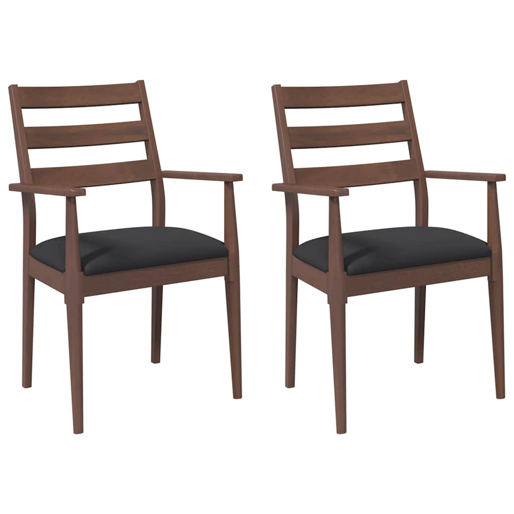 vidaXL 2 db barna tömörfa gumiból készült étkezőszékek párnákkal-image-4102472
