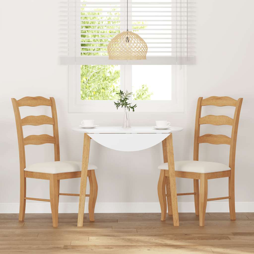 Thumbnail - vidaXL Esszimmerstühle mit Kissen 2 Stk. Natur Massivholz Gummibaum