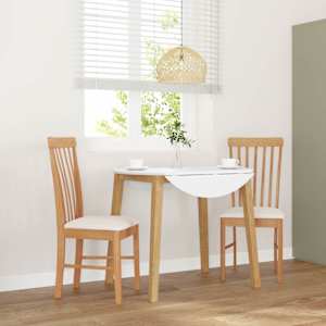 Jedilni stoli z blazinami 2 kosa masivnega lesa gume