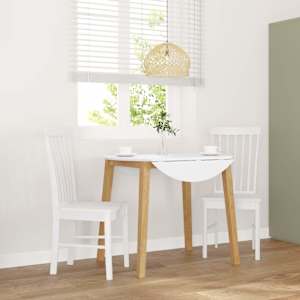 Jedilni stoli 2 kosa bele masivne lesene gume