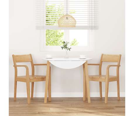 vidaXL Eetkamerstoelen 2 st massief hout naturel rubber