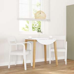 Jedilni stoli 2 kosa bele masivne lesene gume