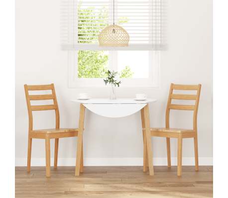 vidaXL Chaises &agrave; manger 2 pcs bois massif naturel caoutchouc
