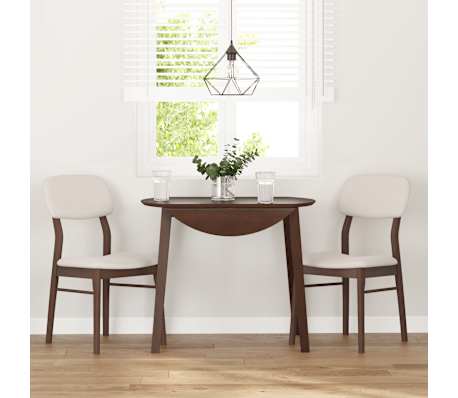 vidaXL Cadeiras de jantar com almofad&otilde;es 2 pcs madeira maci&ccedil;a castanho