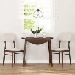 vidaXL Cadeiras de jantar com almofad&otilde;es 2 pcs madeira maci&ccedil;a castanho