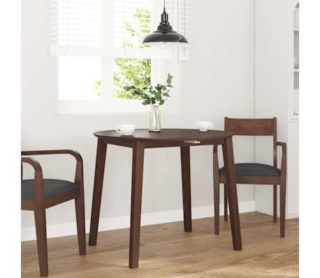 vidaXL Masă de sufragerie maro din lemn masiv cauciuc