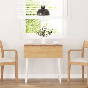 jedilna miza Bela masivna lesena guma