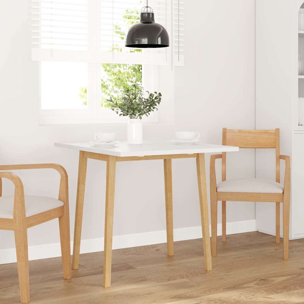 vidaXL Eettafel massief hout naturel rubber afbeelding