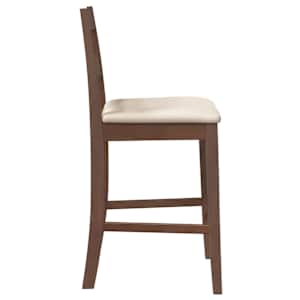 Bar stoli z blazinami 2 kosa Brown Solid Wood Rubber - slika 6