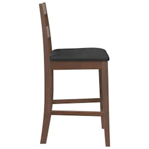 Bar stoli z blazinami 2 kosa Brown Solid Wood Rubber - slika 6