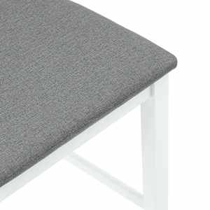 Bar Stoli z blazinami 2 kosa bele masivne lesene gume - slika 8