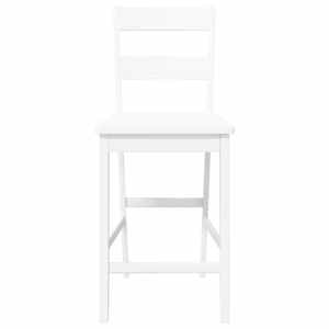 Bar Stools 2 kosa bele masivne lesene gume - slika 5