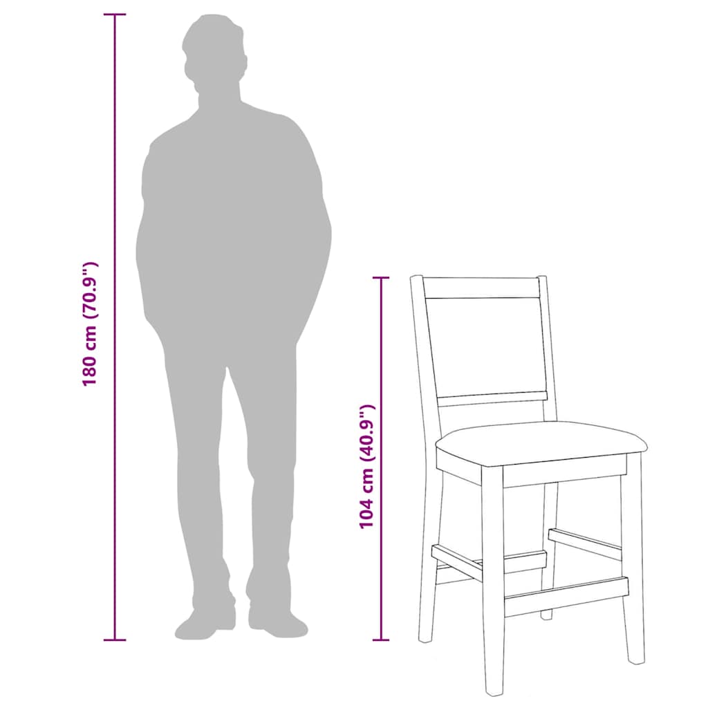 Barkrukken met kussens 2 stuks wit massief hout rubber image 12