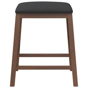 Bar stoli z blazinami 2 kosa Brown Solid Wood Rubber - slika 5