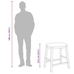 Bar stoli z blazinami 2 kosa masivnega lesa gume - slika 12