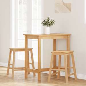 Bar stoli 2 kosa masivnega lesa gume - slika 3