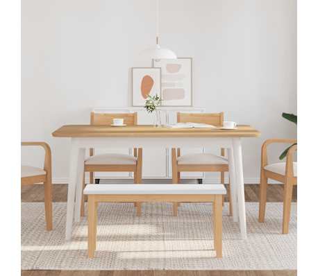 vidaXL Klupa 90 cm puna drvena guma