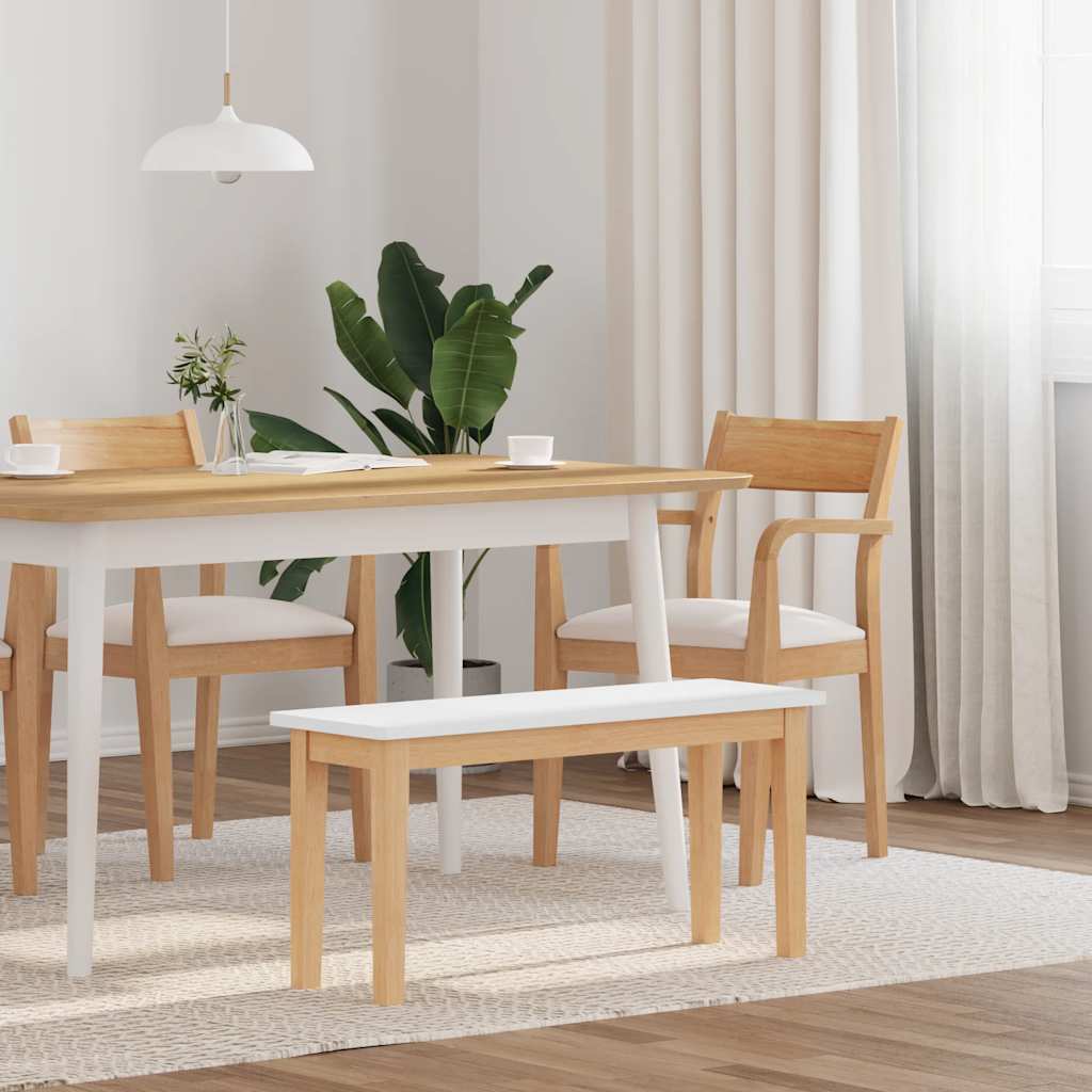 vidaXL Bank 90 cm Massivholz Gummibaum