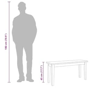 Lavice 90 cm bílá z masivního dřeva s gumou - obrázek 9