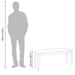 Lavice 110 cm z masivního dřeva a gumy - obrázek 11