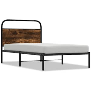 Rám postele bez matrace 90x200 cm kouřový dub kompozitní dřevo - obrázek 2
