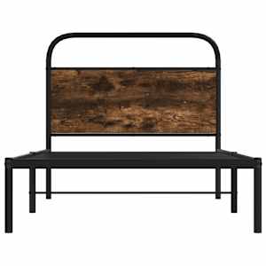 Rám postele bez matrace 90x200 cm kouřový dub kompozitní dřevo - obrázek 5
