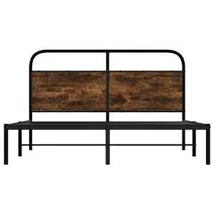 Rám postele bez matrace 135x190 cm kouřový dub kompozitní dřevo - obrázek 5