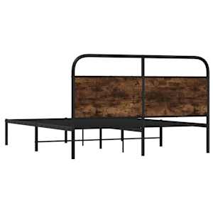 Rám postele bez matrace 150x200 cm kouřový dub kompozitní dřevo - obrázek 7