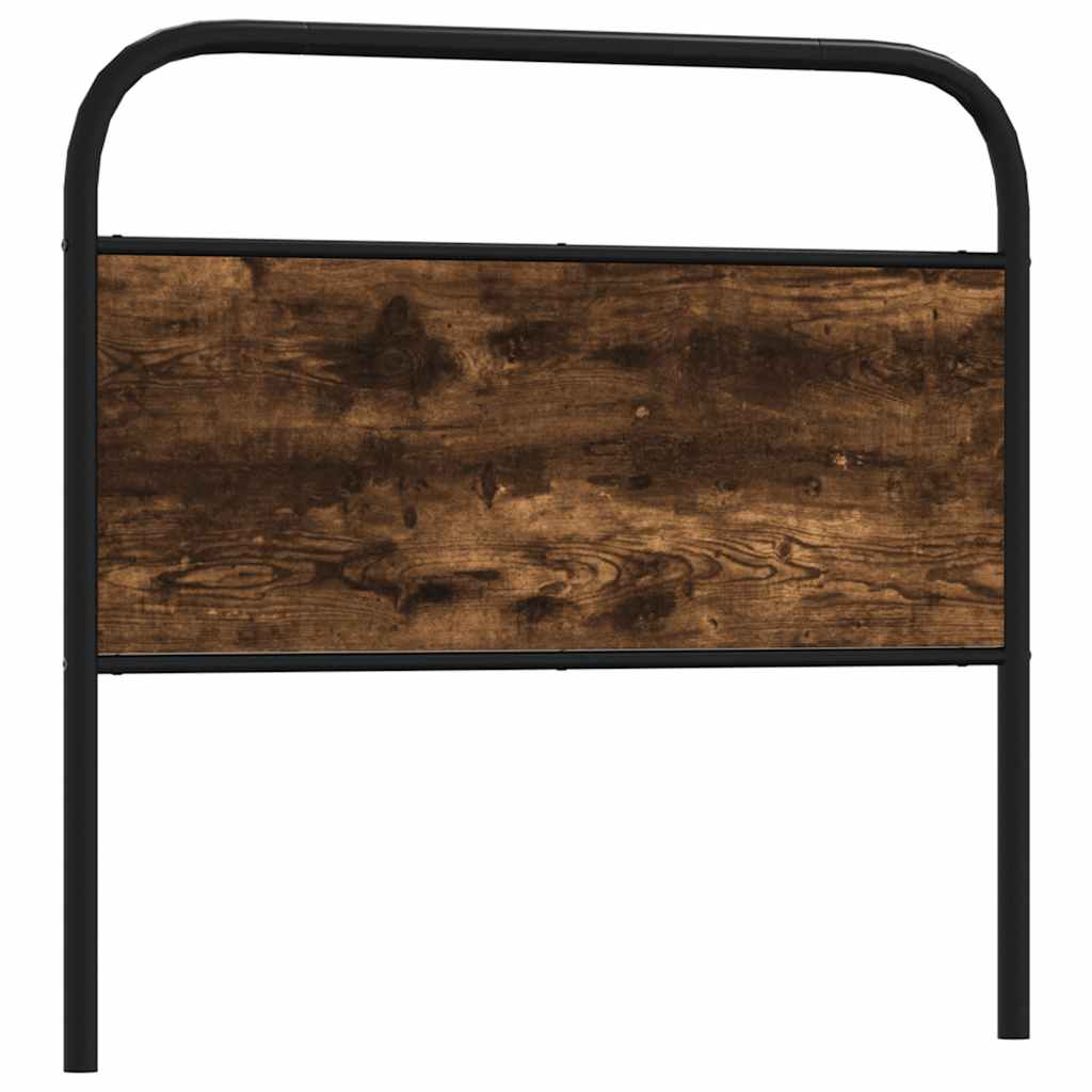 vidaXL Vervangend hoofdbord 100 cm staal en gerookt eikenkleurig, foto 3