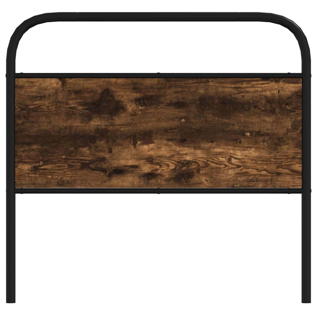 vidaXL Vervangend hoofdbord 100 cm staal en gerookt eikenkleurig, foto 2