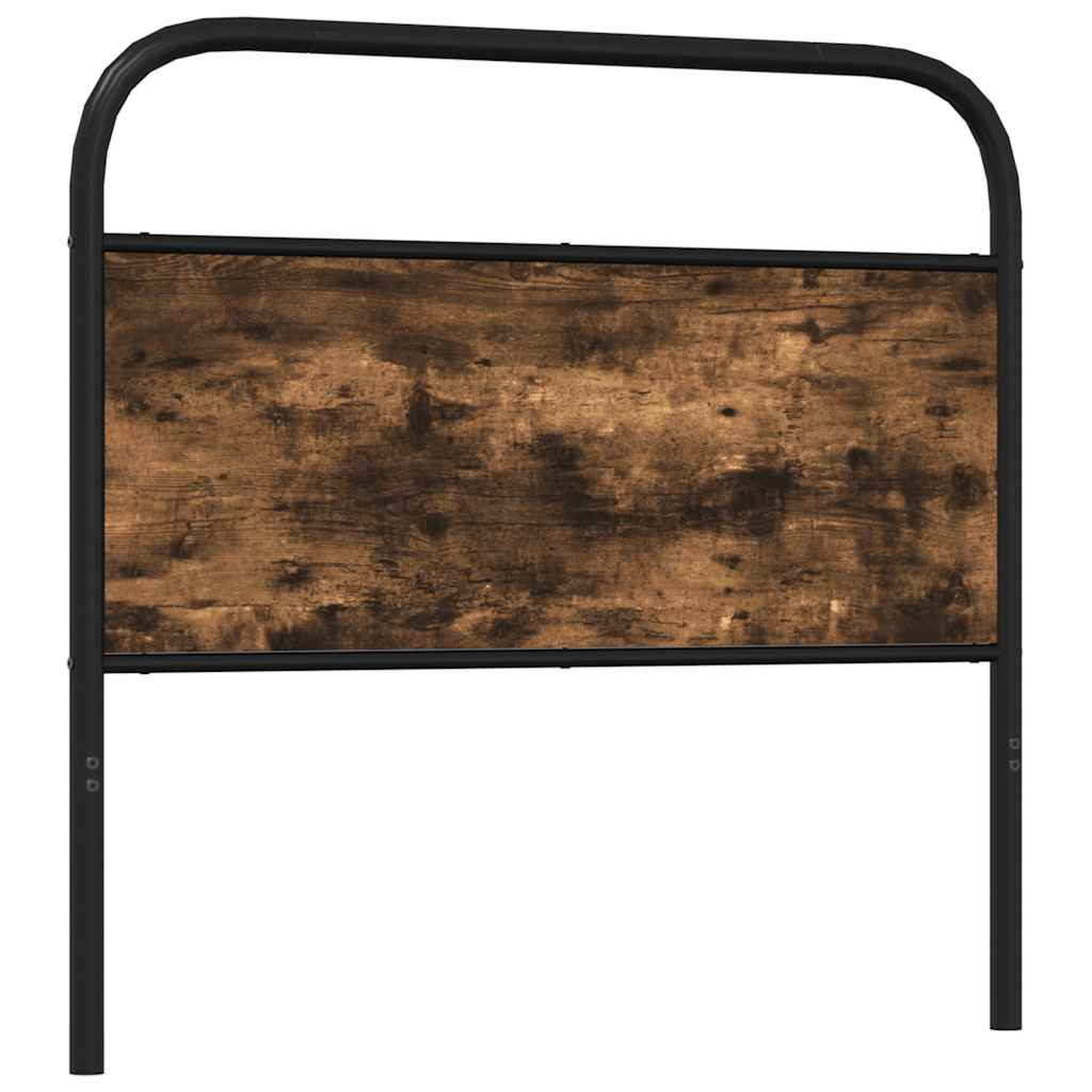 vidaXL Vervangend hoofdbord 120 cm staal en gerookt eikenkleurig, foto 4