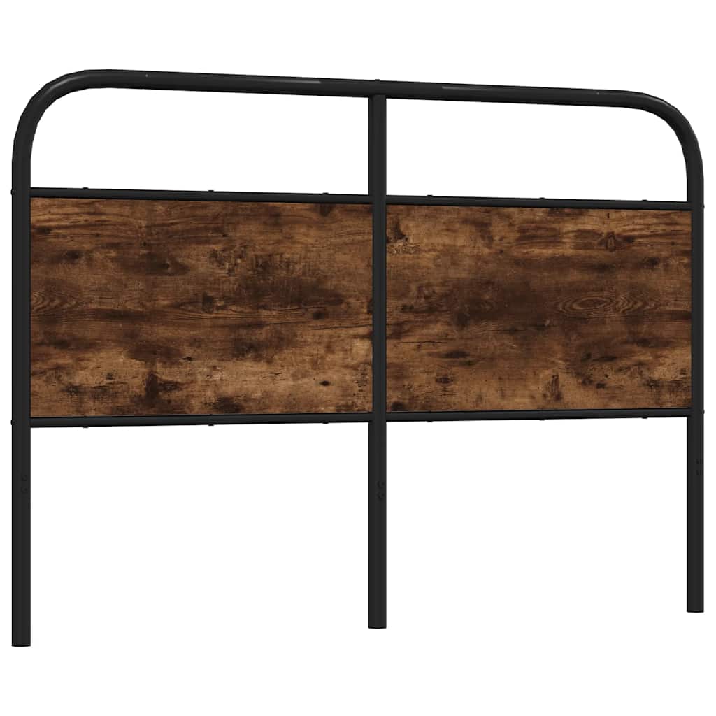 vidaXL Vervangend hoofdbord 135 cm staal en gerookt eikenkleurig, foto 4