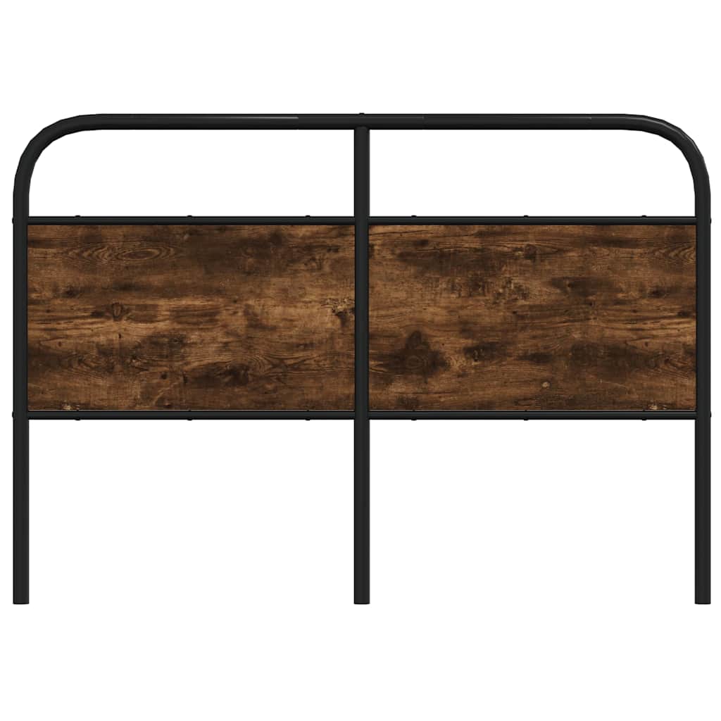 vidaXL Vervangend hoofdbord 140 cm staal en gerookt eikenkleurig, foto 2