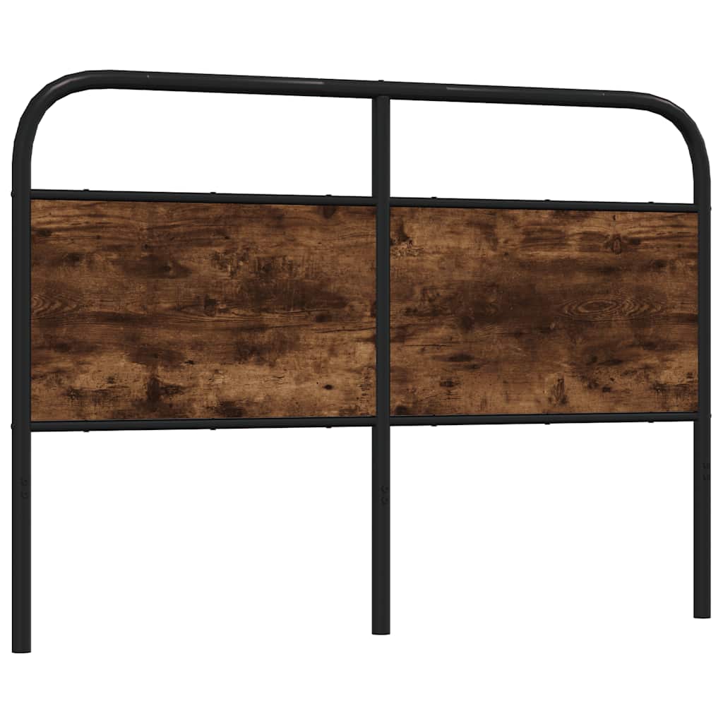 vidaXL Vervangend hoofdbord 140 cm staal en gerookt eikenkleurig, foto 4