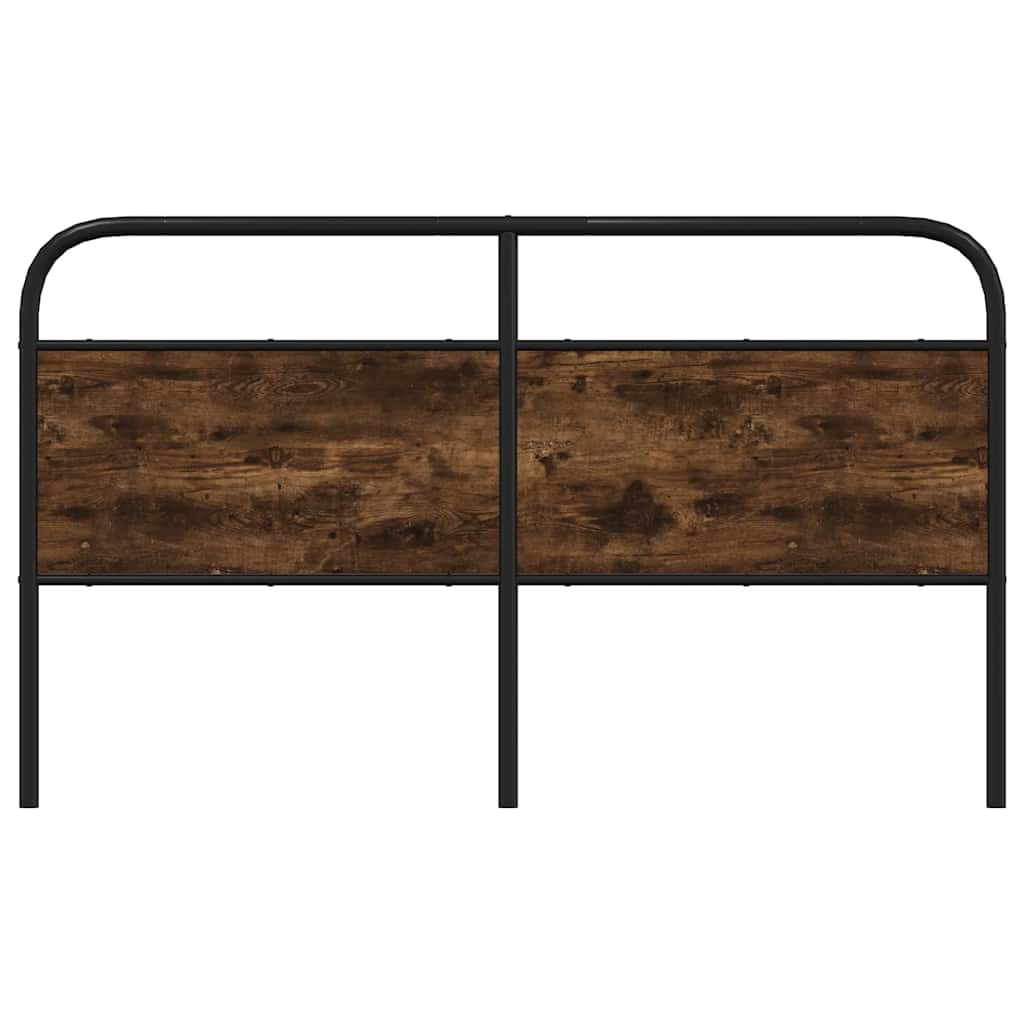 vidaXL Vervangend hoofdbord 160 cm staal en gerookt eikenkleurig, foto 2