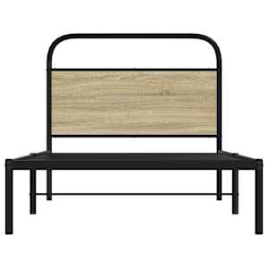 Rám postele bez matrace 90x200 cm dub sonoma kompozitní dřevo - obrázek 4