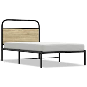 Rám postele bez matrace 107x203 cm dub sonoma kompozitní dřevo - obrázek 2