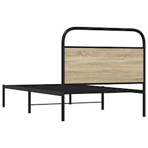 Rám postele bez matrace 107x203 cm dub sonoma kompozitní dřevo - obrázek 7