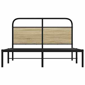 Rám postele bez matrace 135x190 cm dub sonoma kompozitní dřevo - obrázek 4