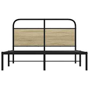 Rám postele bez matrace 140x190 cm dub sonoma kompozitní dřevo - obrázek 4