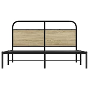 Rám postele bez matrace 150x200 cm dub sonoma kompozitní dřevo - obrázek 4