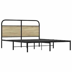 Rám postele bez matrace 150x200 cm dub sonoma kompozitní dřevo - obrázek 5