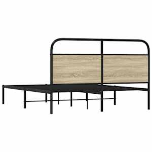 Rám postele bez matrace 150x200 cm dub sonoma kompozitní dřevo - obrázek 7