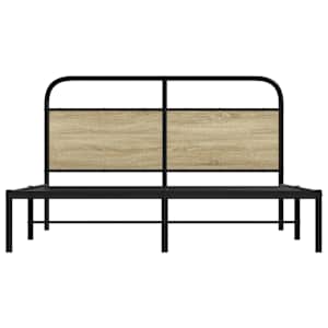 Rám postele bez matrace 160x200 cm dub sonoma kompozitní dřevo - obrázek 4