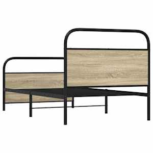 Rám postele bez matrace 107x203 cm dub sonoma kompozitní dřevo - obrázek 7