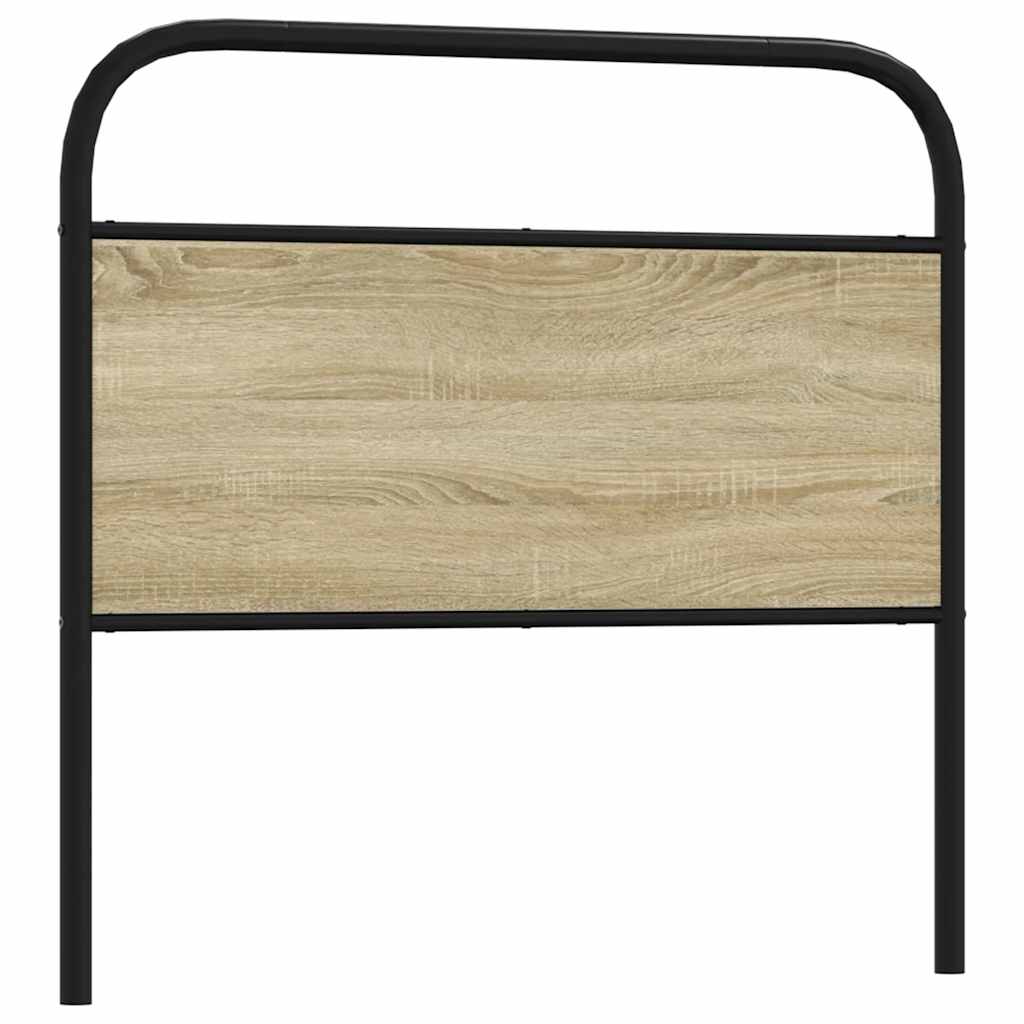 vidaXL Vervangend hoofdbord 90 cm staal en bewerkt hout sonoma eikenkleurig, foto 3