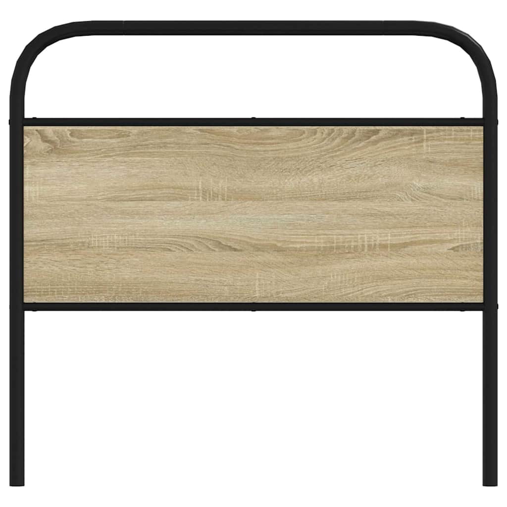 vidaXL Vervangend hoofdbord 90 cm staal en bewerkt hout sonoma eikenkleurig, foto 2