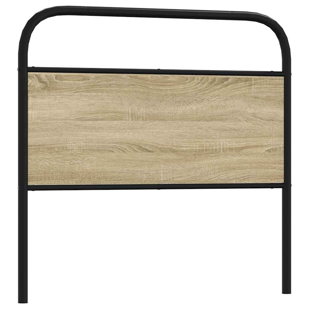 vidaXL Vervangend hoofdbord 100 cm staal en sonoma eikenkleurig, foto 3